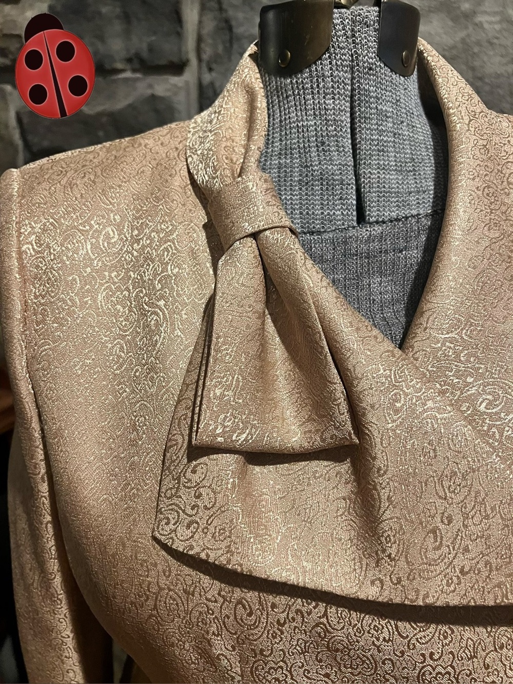 Le Suit Women's Golden Champagne-Tone Two-Piece Pencil Skirt Suit Size 12 - Picture 3 of 8